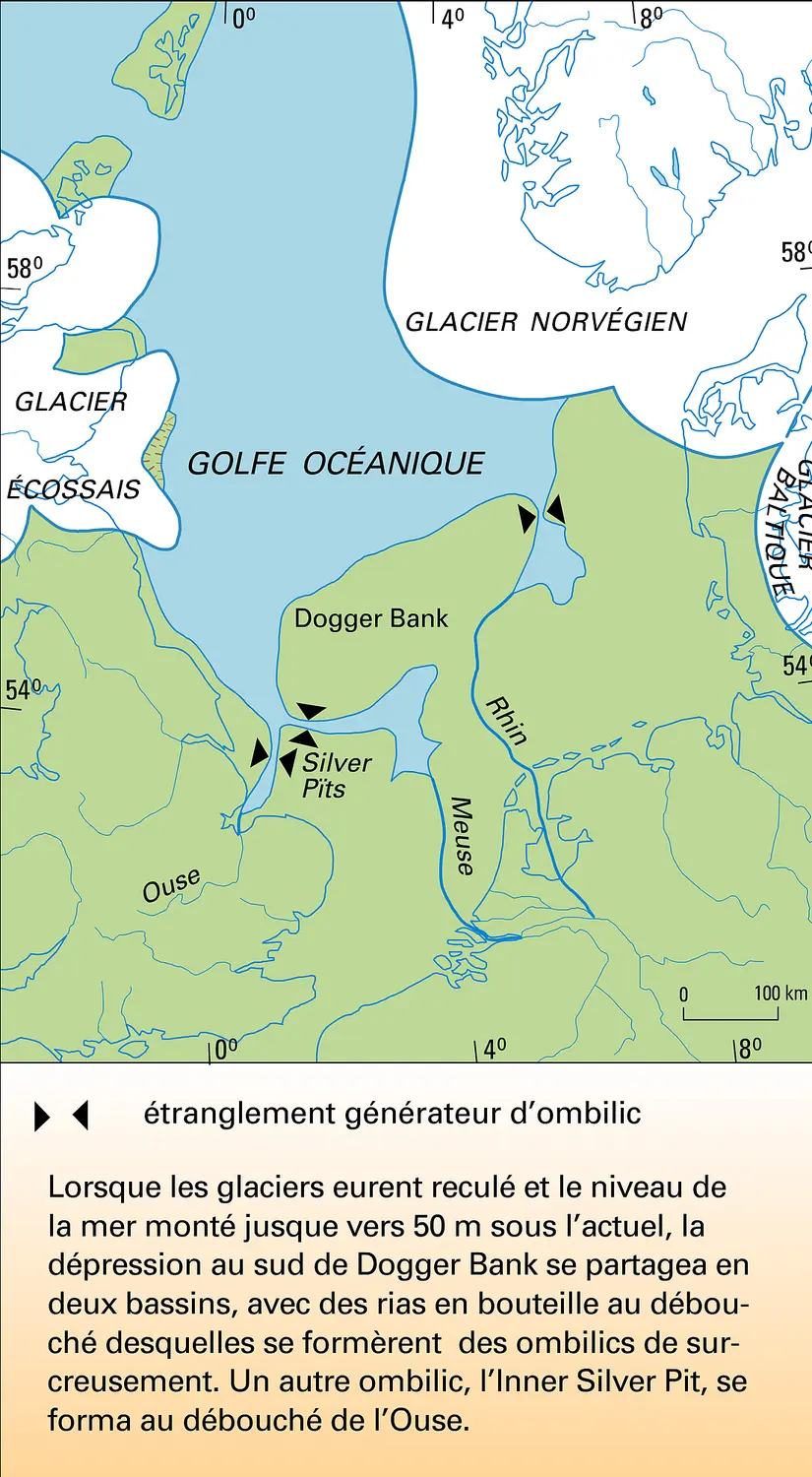 Rias en bouteille et ombilics de surcreusement