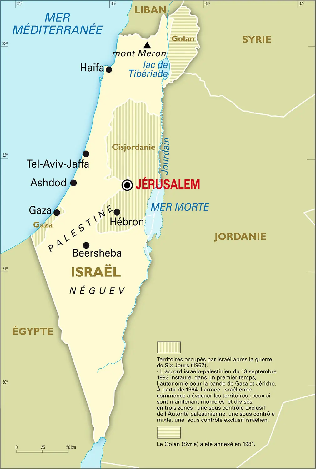 Israël : carte générale