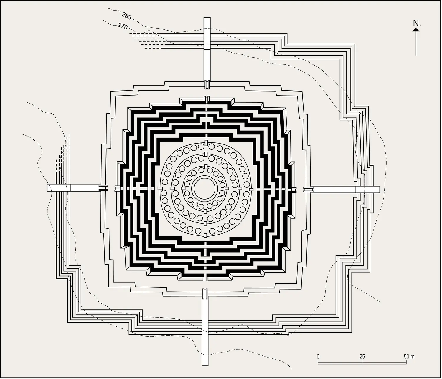 Borobudur : aménagement de la colline