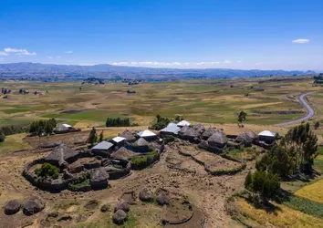 Éthiopie: village - crédits : Eric Lafforgue/ Art in All of Us/ Corbis/ Getty Images