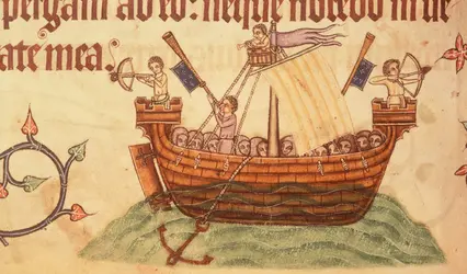Nef médiévale - crédits : British Library/ AKG-images