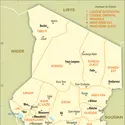 Tchad : carte administrative - crédits : Encyclopædia Universalis France