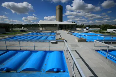 Usine de production d'eau potable, région parisienne - crédits : C. Dupont/ Lyonnaise des eaux, Groupe SUEZ