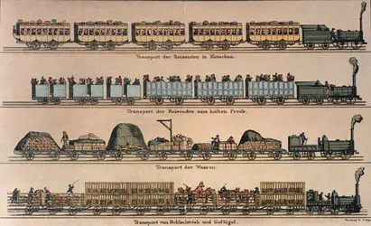 Chemin de fer Liverpool-Manchester, 1830 - crédits : AKG-images