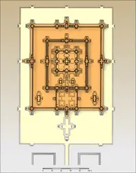 Plan de la partie centrale d'Angkor Vat - crédits : Encyclopædia Universalis France