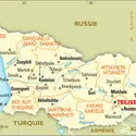 Géorgie : carte administrative - crédits : Encyclopædia Universalis France