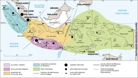 Indonésie : régions - crédits : Encyclopædia Universalis France