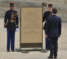 Stèle commémorative des esclaves des colonies, Paris - crédits : Horacio Villalobos/ EPA