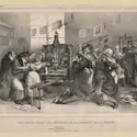 Descente dans les ateliers de la liberté de la presse (1833) - crédits : Library of Congress, Washington, DC (French Political Cartoon Collection)