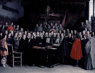 <it>La Ratification du traité de Münster</it>, G. ter Borch - crédits :  Bridgeman Images 