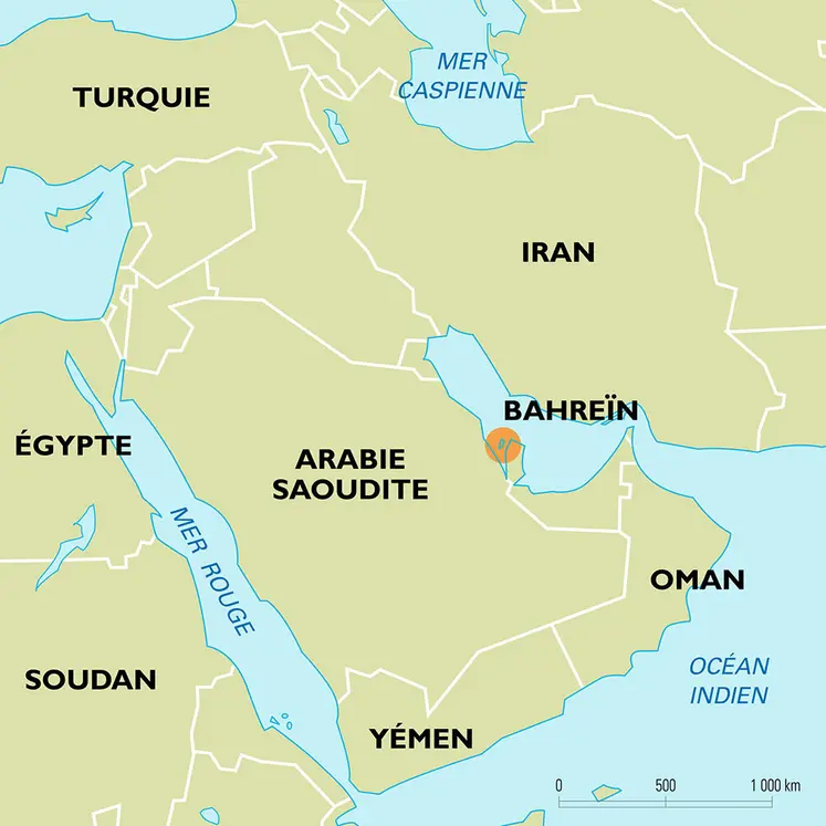Bahreïn : carte de situation