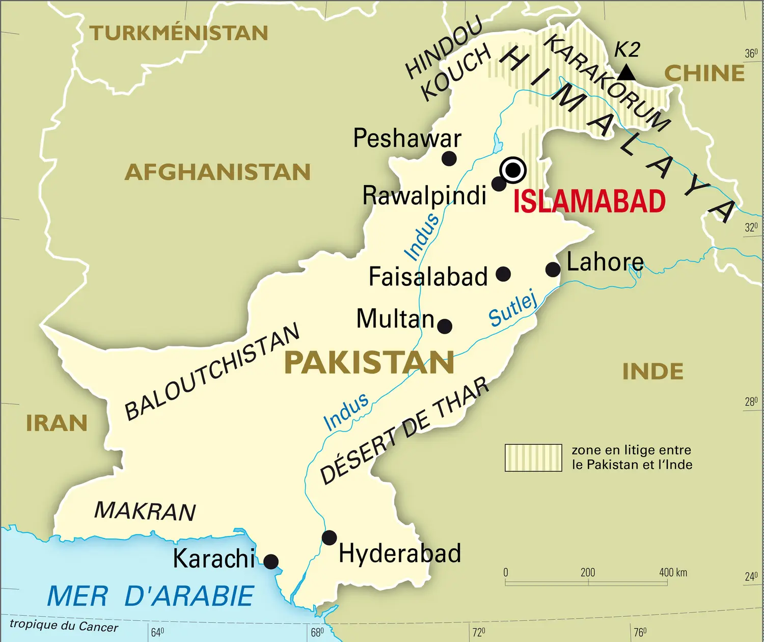 Pakistan : carte générale