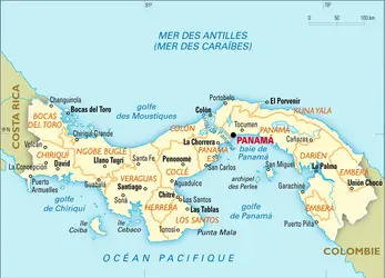 Panamá : carte administrative - crédits : Encyclopædia Universalis France