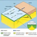 Mouvements de convection et tectonique des plaques - crédits : Encyclopædia Universalis France