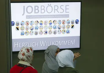 Bourse de l’emploi en Allemagne - crédits : Jochen Eckel/ Picture alliance/ Photononstop