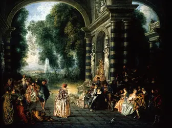 <it>Les Plaisirs du bal</it>, A. Watteau - crédits :  Bridgeman Images 