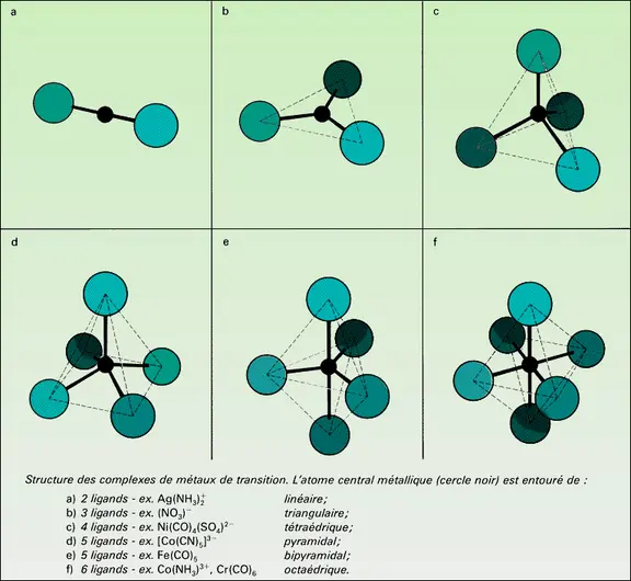 Métaux de transition : structure