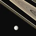 Téthys et les anneaux de Saturne - crédits : Space Science Institute/ JPL/ NASA