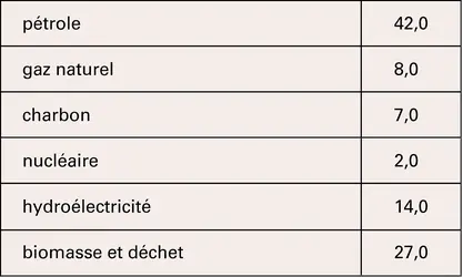 Bilan énergétique du Brésil - crédits : Encyclopædia Universalis France