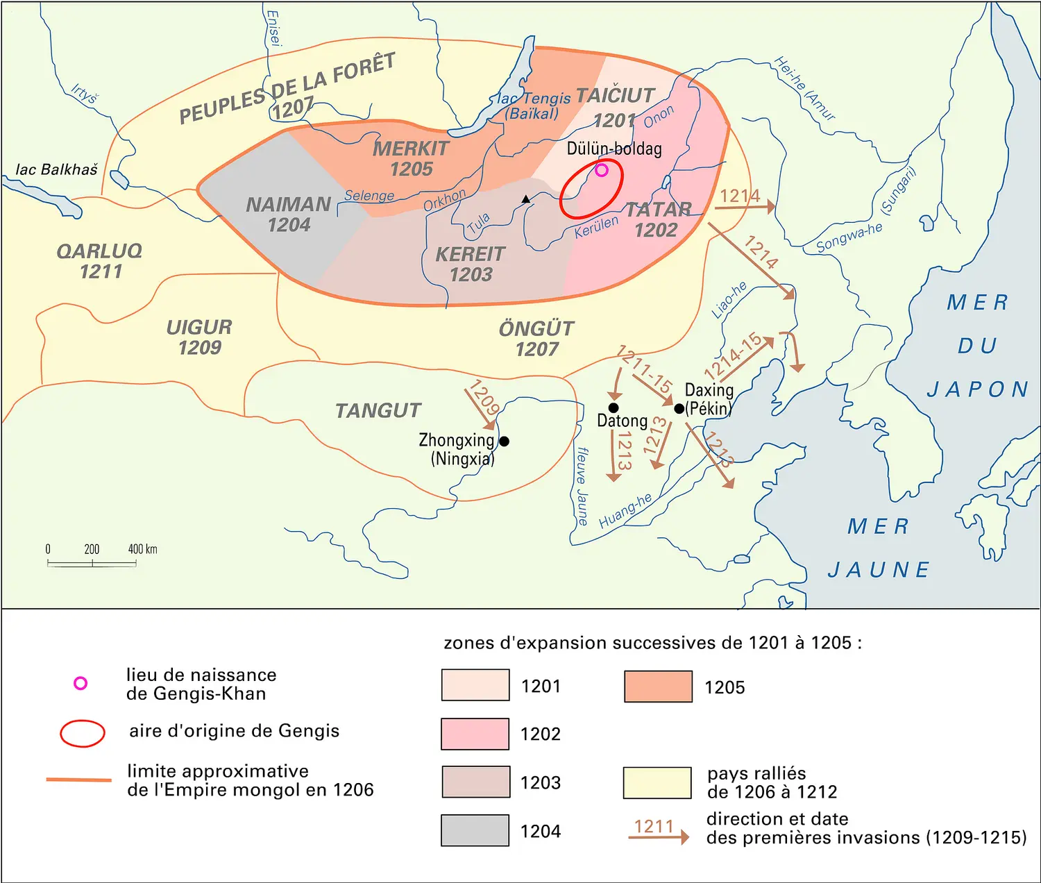 Empire mongol, l'empire de Gengis khan