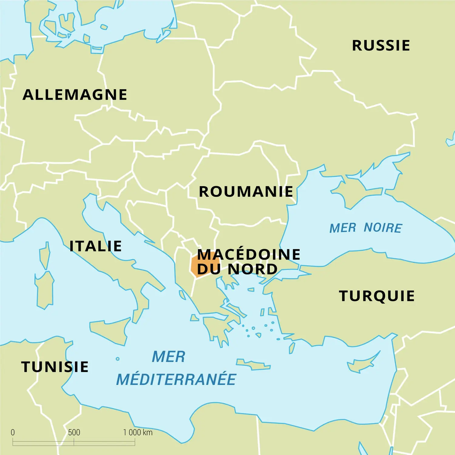 Macédoine&nbsp;du Nord&nbsp;: carte de situation