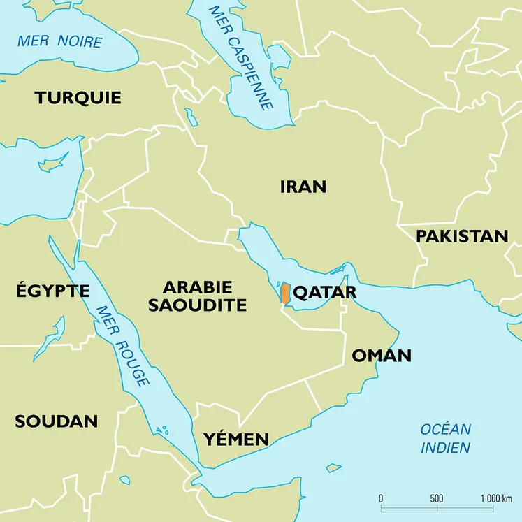 Qatar : carte de situation