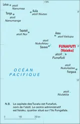 Tuvalu : carte administrative - crédits : Encyclopædia Universalis France