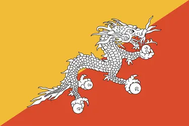 Bhoutan : drapeau - crédits : Encyclopædia Universalis France