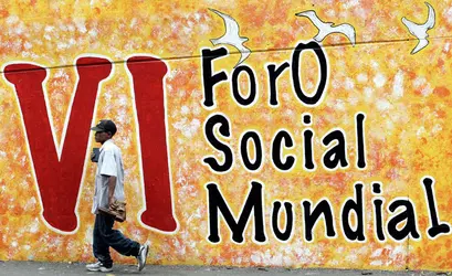 Forum social mondial de Caracas (2006) - crédits : Andrew Alvar / AFP