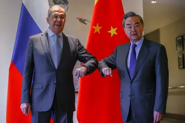 Rapprochement Chine-Russie, 2021 - crédits : Russian Foreign Ministry/ Sputnik/ AFP