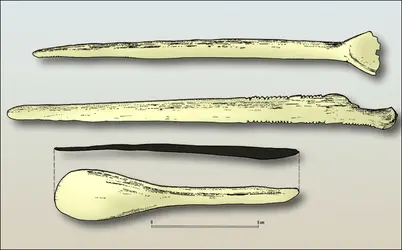 Outillage en os (Néolithique ancien) [1] - crédits : Encyclopædia Universalis France