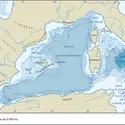 Méditerranée occidentale : topographie - crédits : Encyclopædia Universalis France