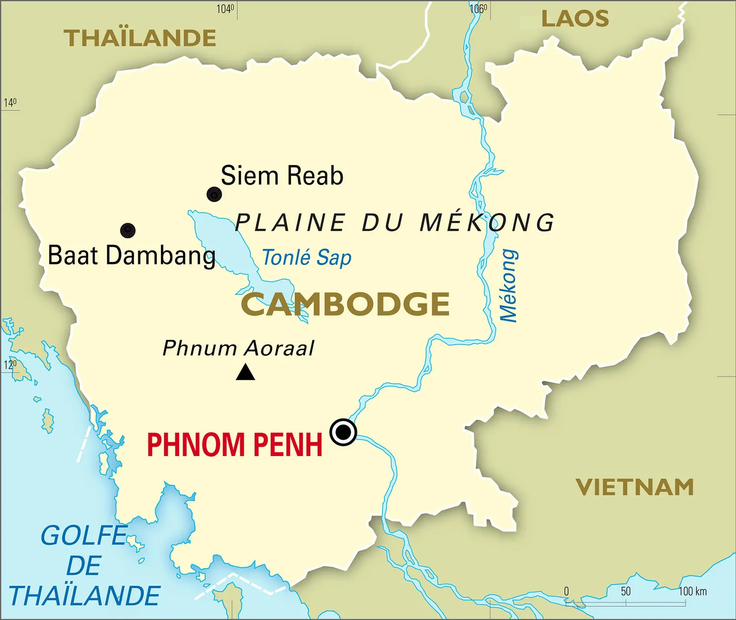 Cambodge : carte générale