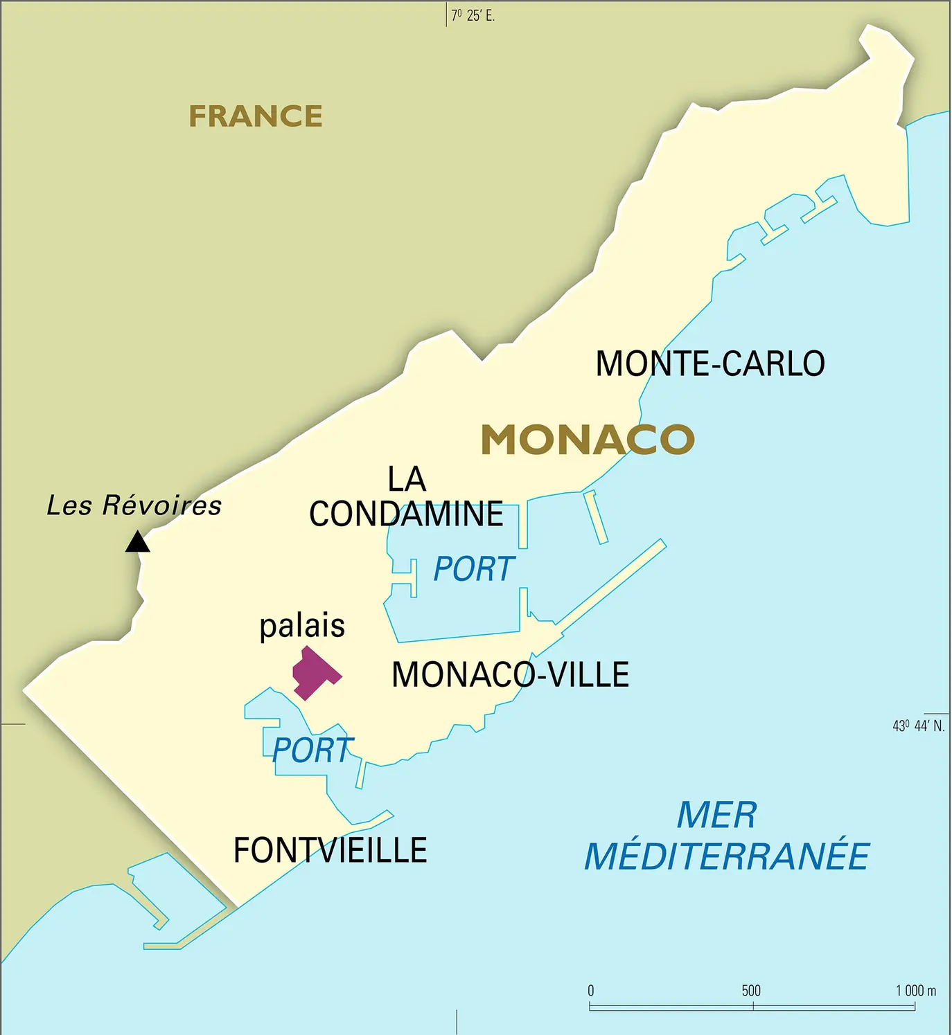 Monaco : carte générale