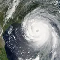 L'«œil» du cyclone Katrina - crédits : NASA