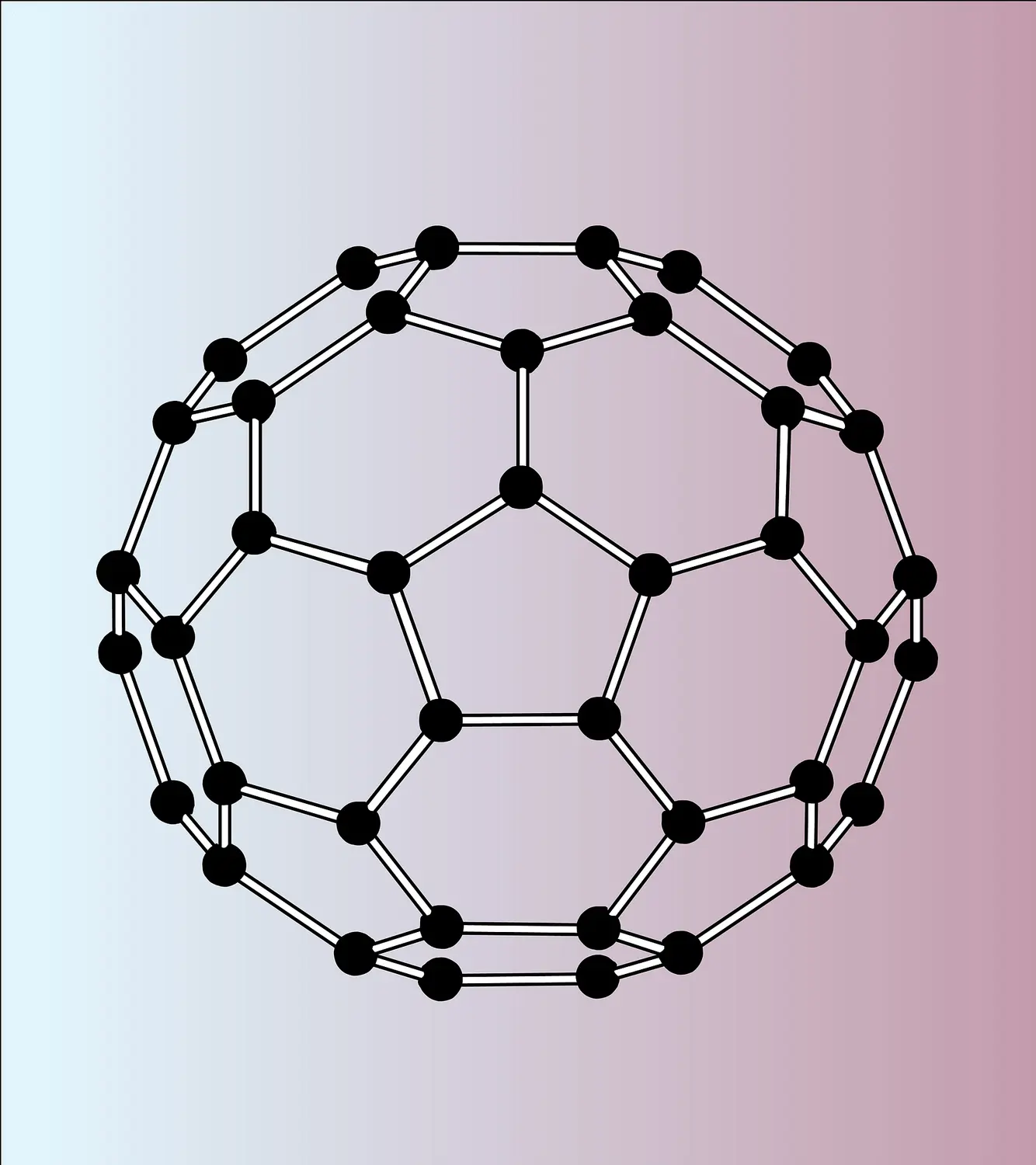 Agrégats en physico-chimie: géométrie du ballon de football