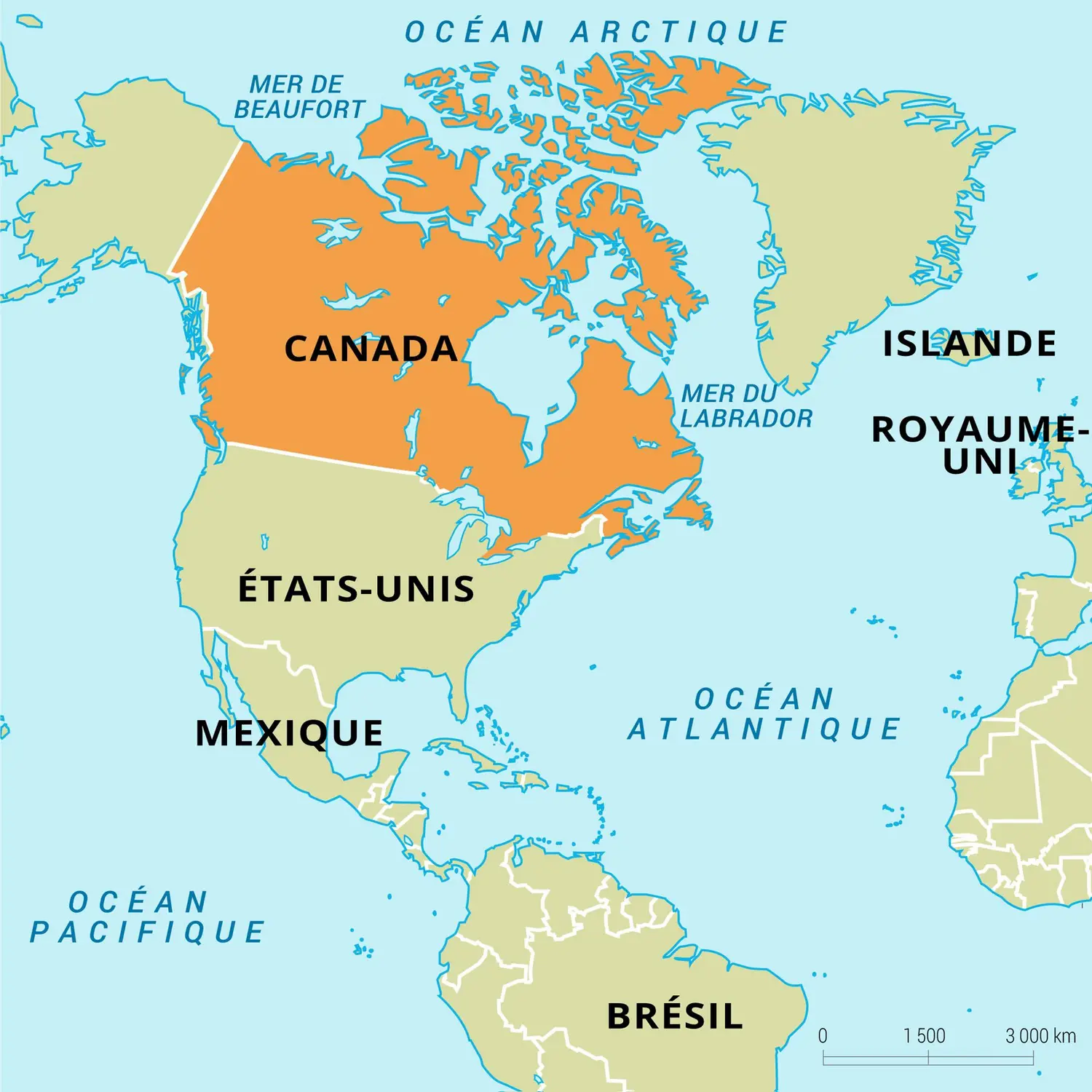 Canada : carte de situation