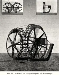 Un des premiers projets d’éoliennes marines - crédits : H. Honnef, Windkraftwerke, 1932/ DR