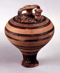 Vase à étriers, art mycénien - crédits :  Bridgeman Images 