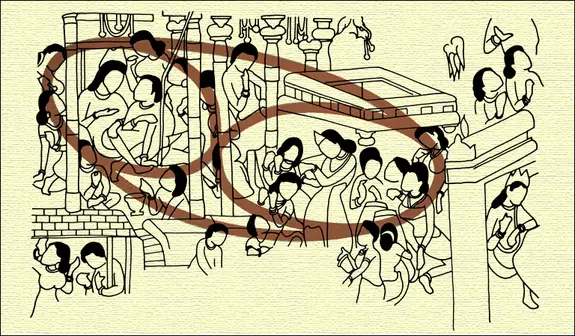 Compositions circulaires à Ajanta