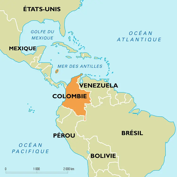 Colombie : carte de situation