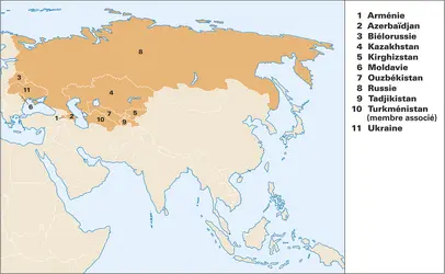 CEI (Communauté des États indépendants) - crédits : Encyclopædia Universalis France