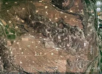 Effets de l'exploitation des gaz de schiste - crédits : Digital Globe/ Google Earth