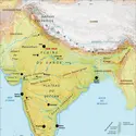 Inde : carte physique - crédits : Encyclopædia Universalis France