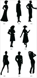 L'évolution de la silhouette féminine en France, du début du <pc>XX</pc><sup>e</sup> au début du <pc>XXI</pc><sup>e</sup> siècle - crédits : C. Ormen