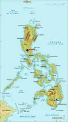 Philippines : carte physique - crédits : Encyclopædia Universalis France