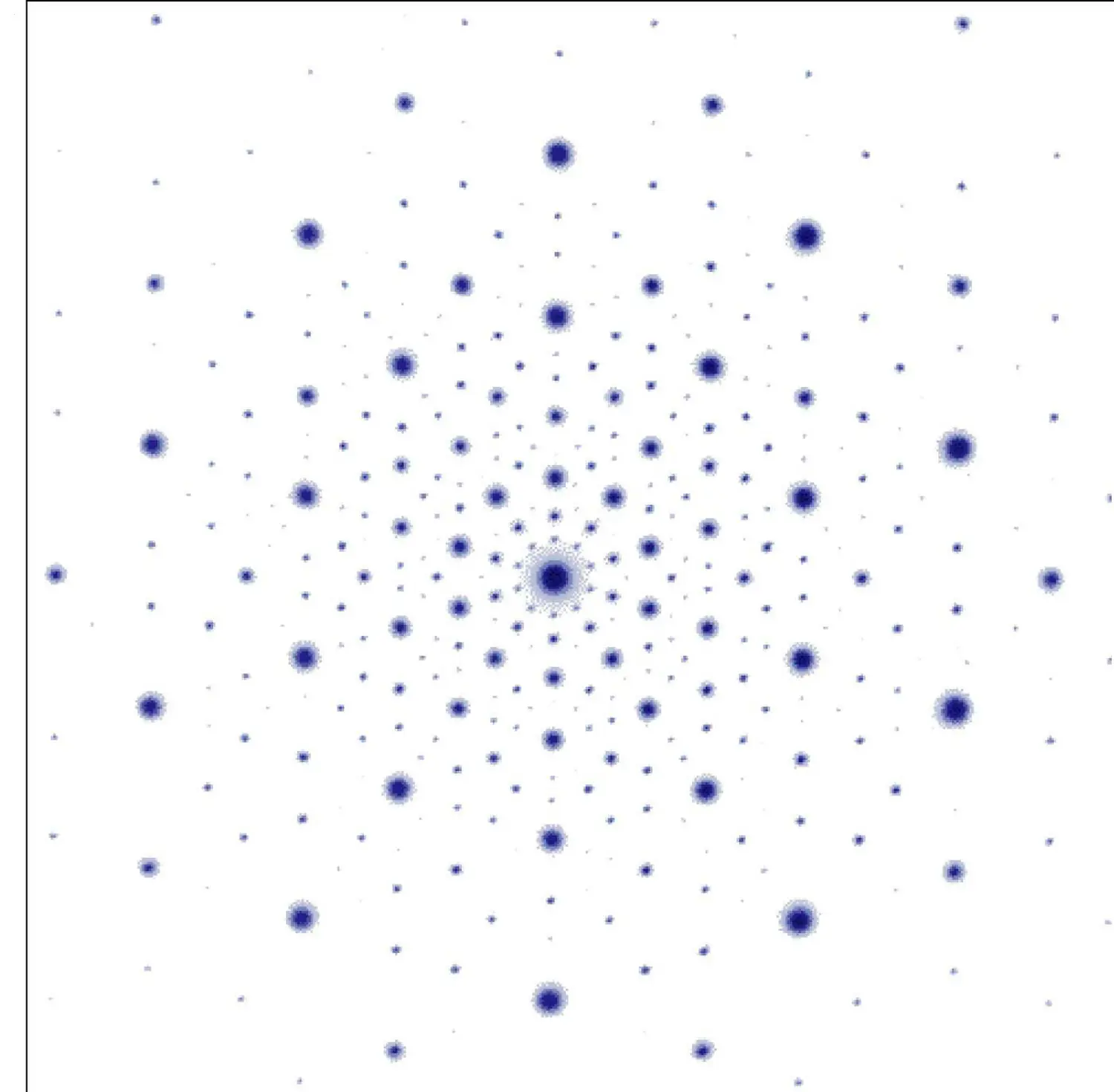 Diffraction électronique d'un quasicristal