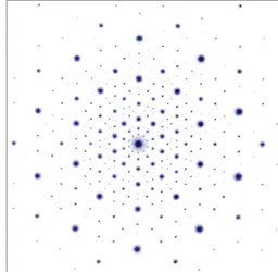 Diffraction électronique d'un quasicristal - crédits : Encyclopædia Universalis France