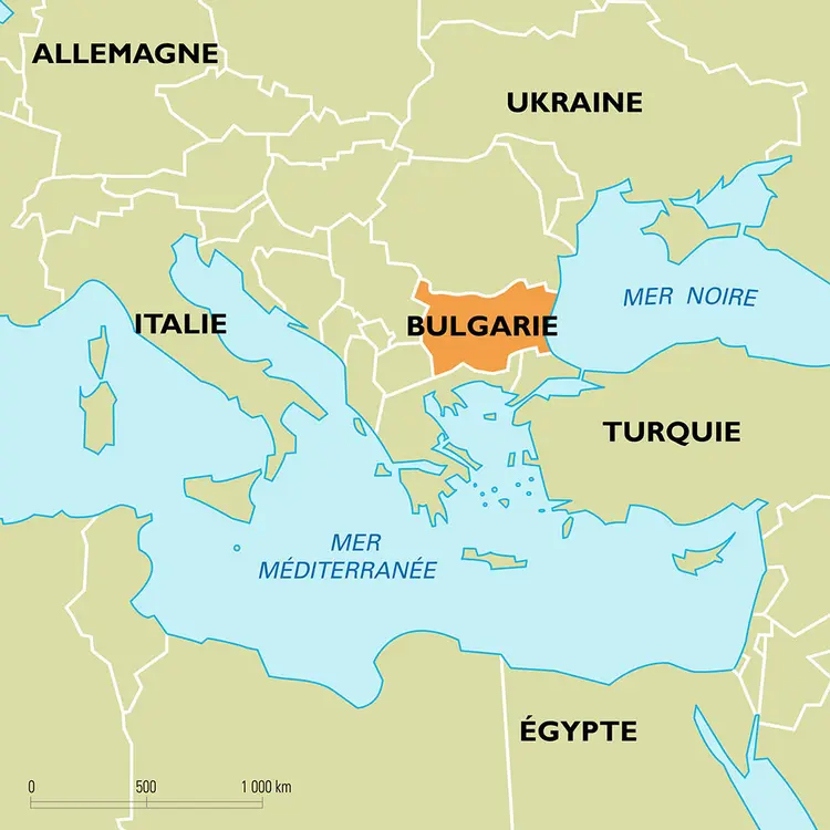 Bulgarie : carte de situation
