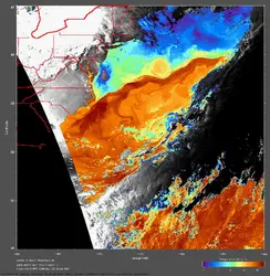 Turbulence océanique - crédits : 1996 by the OCEAN REMOTE SENSING GROUP/ Johns Hopkins University Applied Physics Laboratory